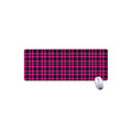 Hot Pink And Black Houndstooth Print Extended Mouse Pad