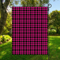 Hot Pink And Black Houndstooth Print Garden Flag