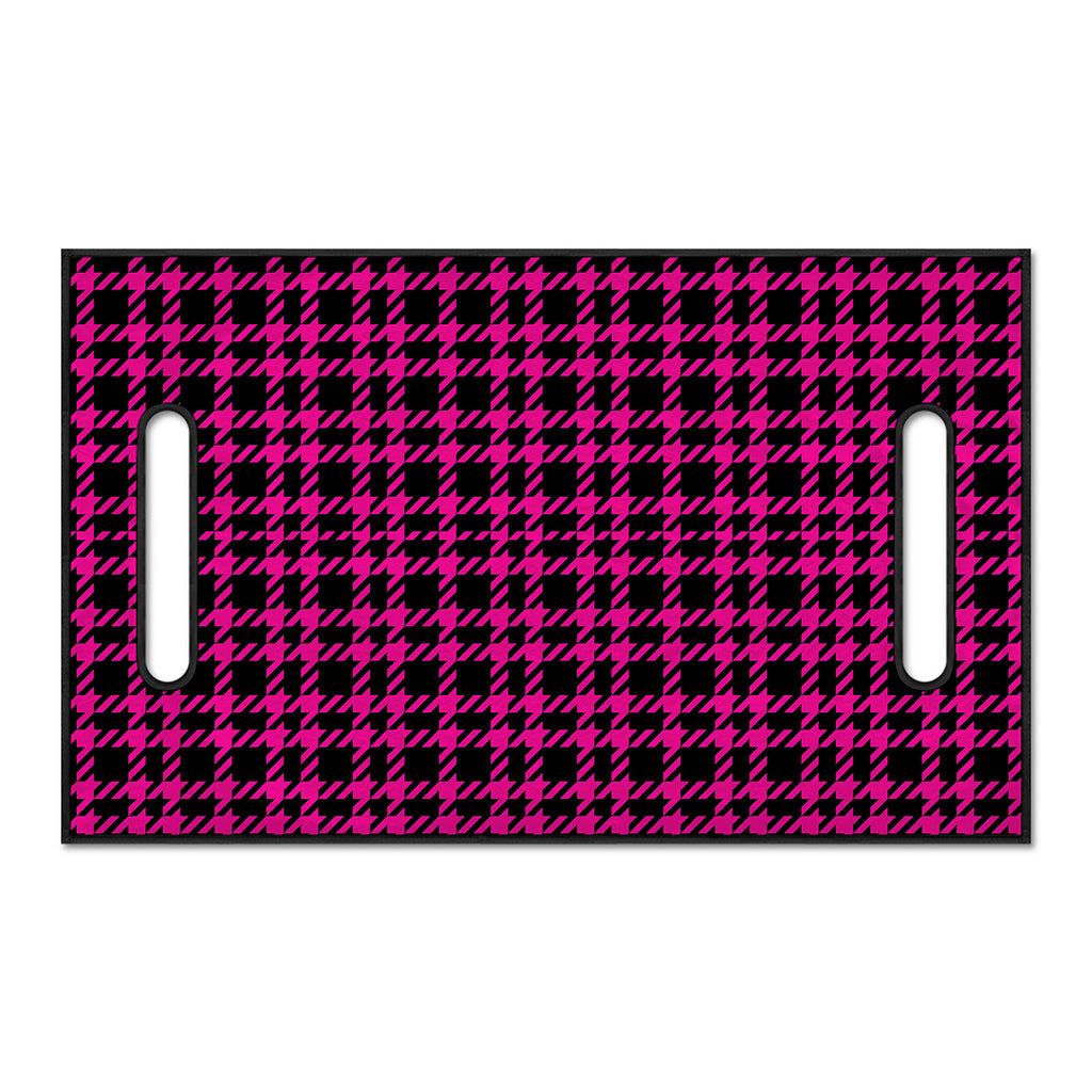 Hot Pink And Black Houndstooth Print Golf Cart Seat Cover