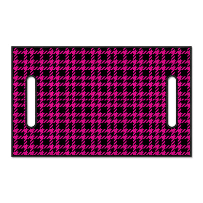 Hot Pink And Black Houndstooth Print Golf Cart Seat Cover