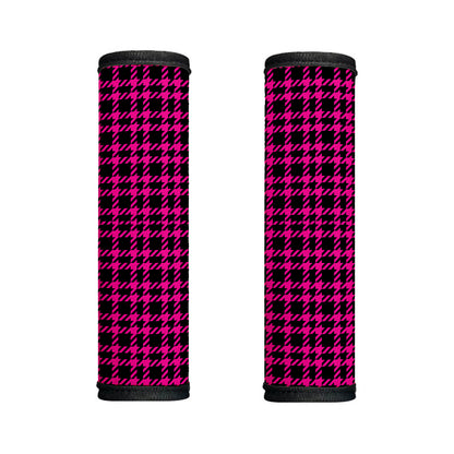 Hot Pink And Black Houndstooth Print Handle Covers