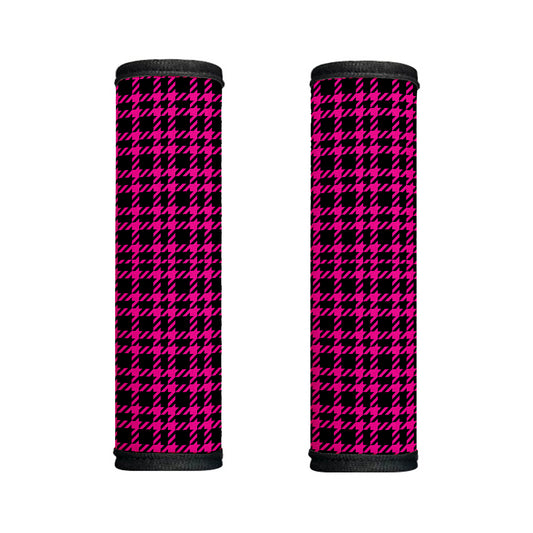 Hot Pink And Black Houndstooth Print Handle Covers