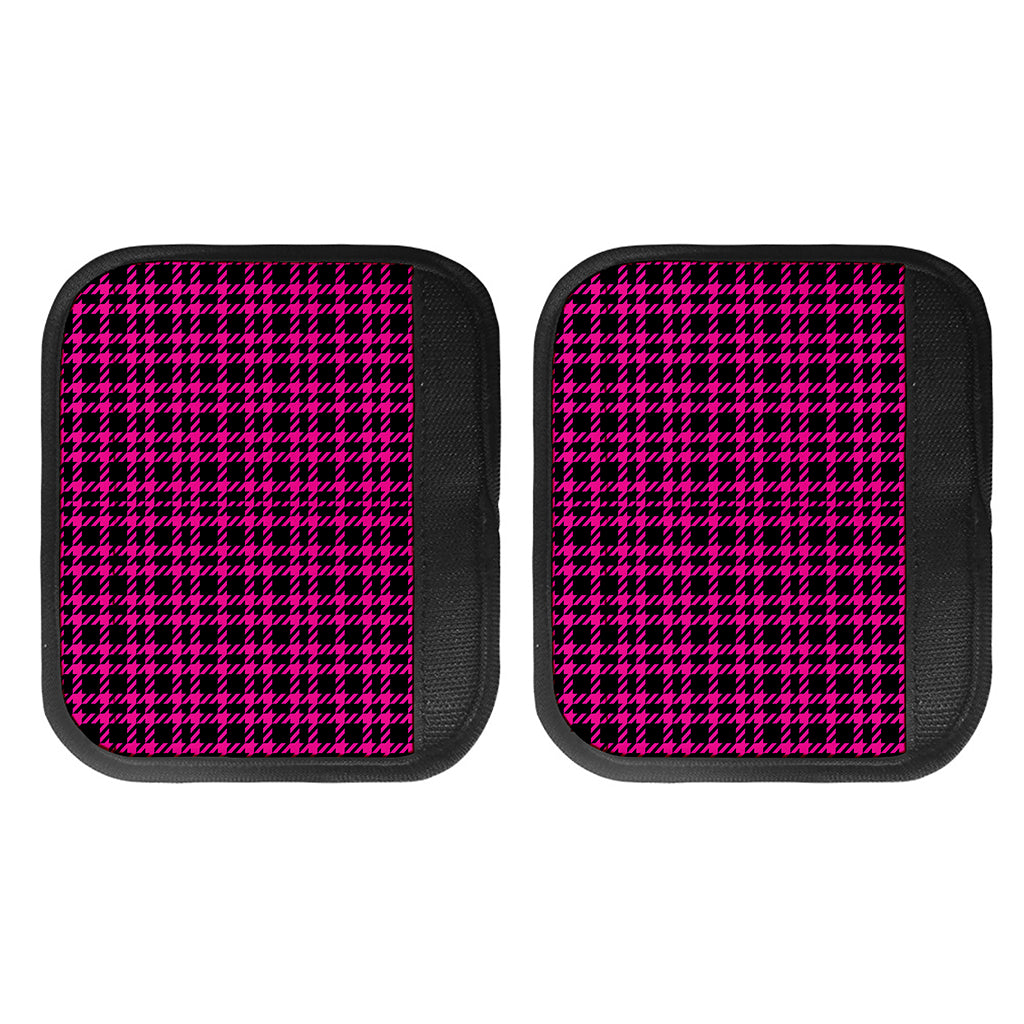 Hot Pink And Black Houndstooth Print Handle Covers