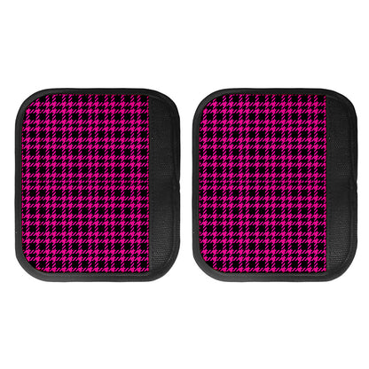 Hot Pink And Black Houndstooth Print Handle Covers
