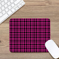 Hot Pink And Black Houndstooth Print Mouse Pad
