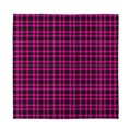 Hot Pink And Black Houndstooth Print Silk Bandana