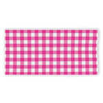 Hot Pink And White Buffalo Check Print Beach Towel