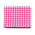 Hot Pink And White Buffalo Check Print Bifold Wallet