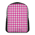 Hot Pink And White Buffalo Check Print Casual Backpack