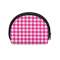Hot Pink And White Buffalo Check Print Coin Purse