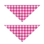 Hot Pink And White Buffalo Check Print Dog Bandana