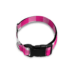 Hot Pink And White Buffalo Check Print Dog Collar
