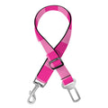 Hot Pink And White Buffalo Check Print Dog Seat Belt