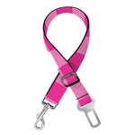 Hot Pink And White Buffalo Check Print Dog Seat Belt