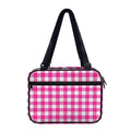 Hot Pink And White Buffalo Check Print Double Strap Bible Bag