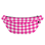 Hot Pink And White Buffalo Check Print Fanny Pack