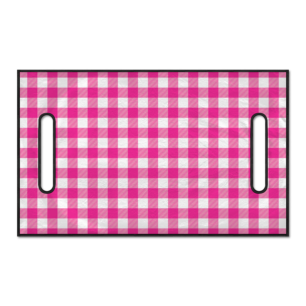 Hot Pink And White Buffalo Check Print Golf Cart Seat Cover