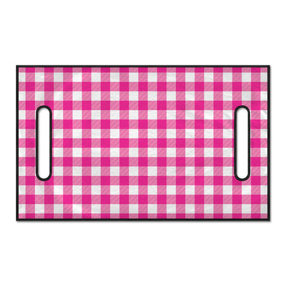 Hot Pink And White Buffalo Check Print Golf Cart Seat Cover