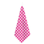 Hot Pink And White Buffalo Check Print Hand Towel