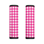 Hot Pink And White Buffalo Check Print Handle Covers