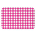 Hot Pink And White Buffalo Check Print Indoor Door Mat