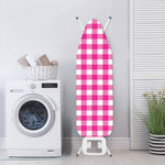 Hot Pink And White Buffalo Check Print Ironing Board Cover