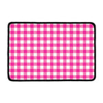 Hot Pink And White Buffalo Check Print Kitchen Mat
