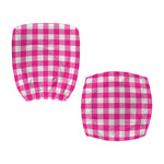 Hot Pink And White Buffalo Check Print Office Chair Cover
