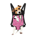 Hot Pink And White Buffalo Check Print Pet Carrier Backpack