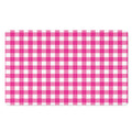 Hot Pink And White Buffalo Check Print Polyester Doormat