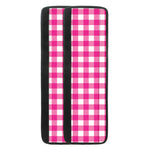 Hot Pink And White Buffalo Check Print Refrigerator Handle Covers