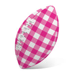 Hot Pink And White Buffalo Check Print Rugby Ball