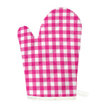 Hot Pink And White Buffalo Check Print Single Oven Mitt