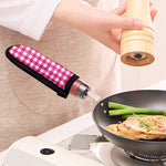 Hot Pink And White Buffalo Check Print Skillet Handle Cover