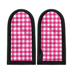 Hot Pink And White Buffalo Check Print Skillet Handle Cover