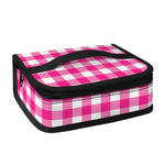 Hot Pink And White Buffalo Check Print Small Lunch Bag