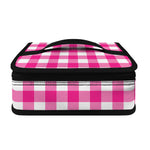 Hot Pink And White Buffalo Check Print Small Lunch Bag