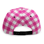 Hot Pink And White Buffalo Check Print Snapback Cap