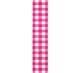 Hot Pink And White Buffalo Check Print Table Runner