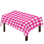 Hot Pink And White Buffalo Check Print Tablecloth