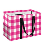 Hot Pink And White Buffalo Check Print Utility Tote Bag