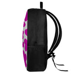 Hot Pink And White Cow Print 17 Inch Backpack