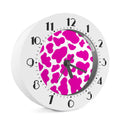 Hot Pink And White Cow Print Alarm Clock
