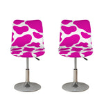 Hot Pink And White Cow Print Bar Stool Covers