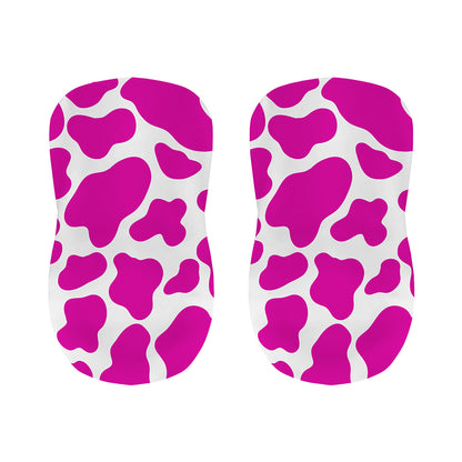 Hot Pink And White Cow Print Bar Stool Covers
