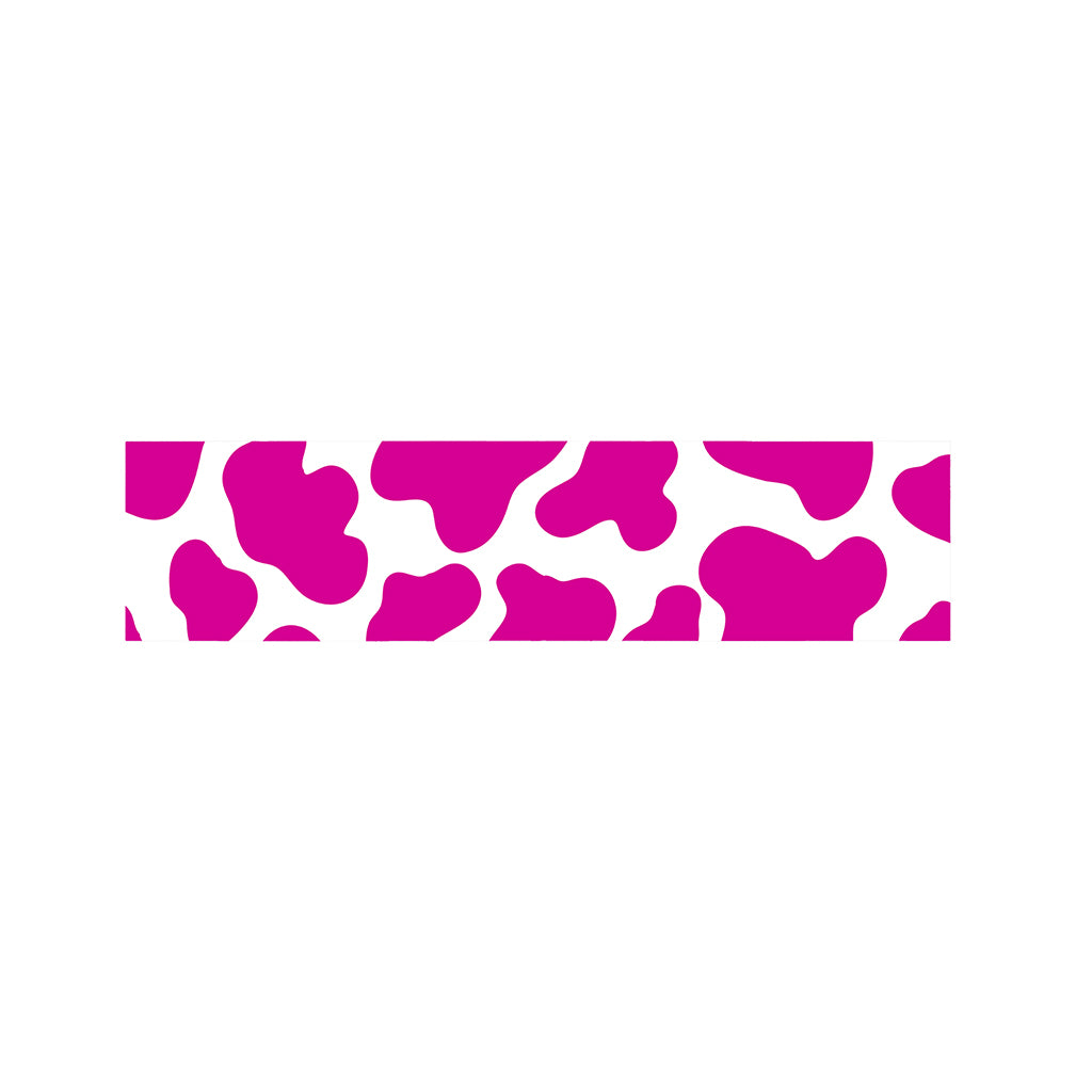 Hot Pink And White Cow Print Bed Runner