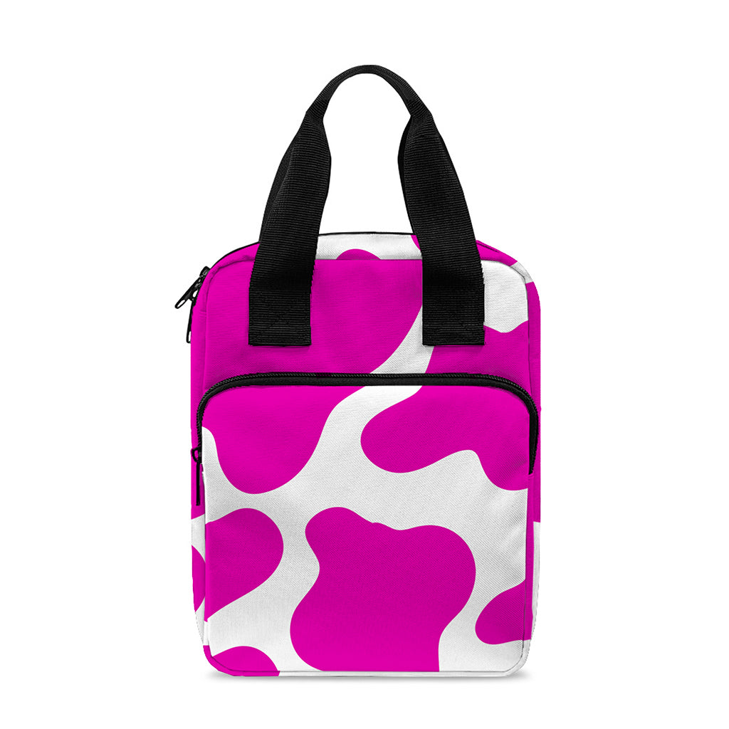 Hot Pink And White Cow Print Bible Tote Bag