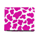Hot Pink And White Cow Print Bifold Wallet