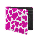 Hot Pink And White Cow Print Bifold Wallet