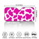 Hot Pink And White Cow Print Car Windshield Sun Shade